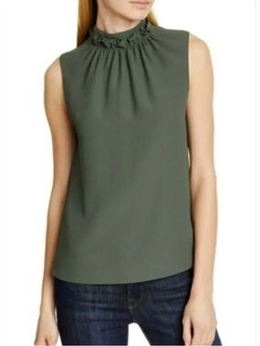 NEW Ted Baker Ruffle Trim Sleeveless Top